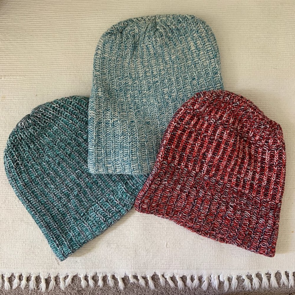 Set of Three Love Your Melon Knit Beanie Hats - Picture 6 of 6